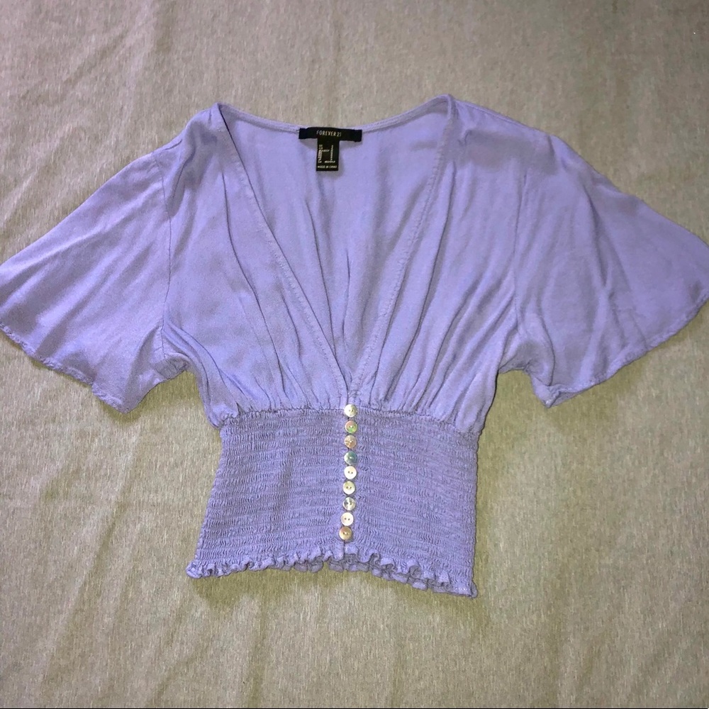 Forever 21 deep v-neck blouse